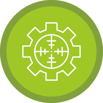 Factory Pollution Line Multi Circle Icon vector