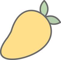 Mango Line Filled Light Icon vector