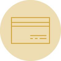 Credit Card Line Yellow Circle Icon vector