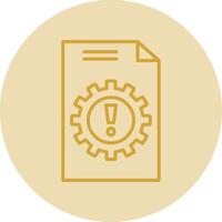 Crisis Management Line Yellow Circle Icon vector