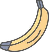 Banana Line Filled Light Icon vector