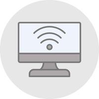 Internet Connection Line Filled Light Icon vector