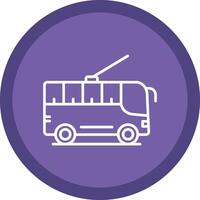 Trolleybus Line Multi Circle Icon vector