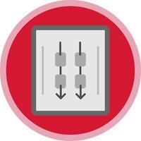 Sling Here Flat Multi Circle Icon vector