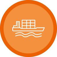 Bulk Carrier Line Multi Circle Icon vector