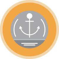 Anchor Flat Multi Circle Icon vector