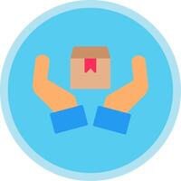 Handle With Care Flat Multi Circle Icon vector