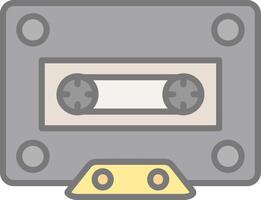 Cassette Line Filled Light Icon vector