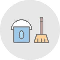 Cleaning Line Filled Light Icon vector