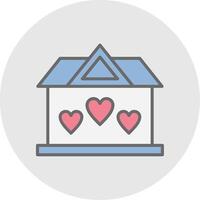 Shelter Line Filled Light Icon vector