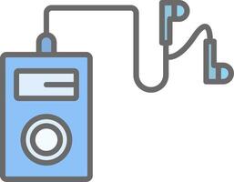 Mp3 Line Filled Light Icon vector