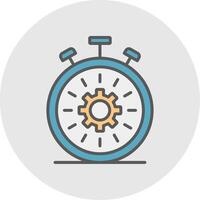 Fast Processing Line Filled Light Icon vector