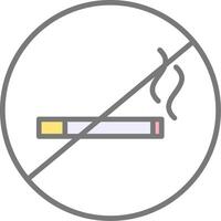 No Smoking Line Filled Light Icon vector