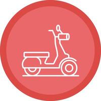 Scooter Line Multi Circle Icon vector