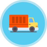 Truck Flat Multi Circle Icon vector