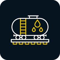 Oil Tank Line Red Circle Icon vector