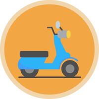 Scooter Flat Multi Circle Icon vector