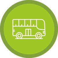 City Bus Line Multi Circle Icon vector