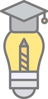 Creativity Line Filled Light Icon vector