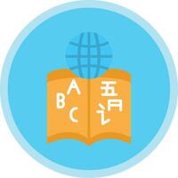 Linguistics Flat Multi Circle Icon vector