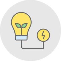 Eco Light Line Filled Light Icon vector