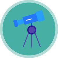 Telescope Flat Multi Circle Icon vector