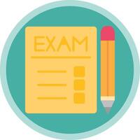 Exams Flat Multi Circle Icon vector