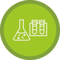 Science Beaker Line Multi Circle Icon vector