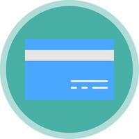 crédito tarjeta plano multi circulo icono vector