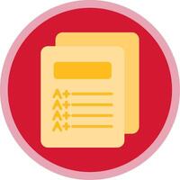 Report Card Flat Multi Circle Icon vector