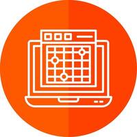 Heatmap Line Red Circle Icon vector