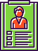 Employee Data filled Design Icon vector