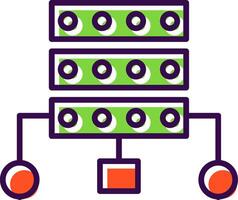 Data Structure filled Design Icon vector