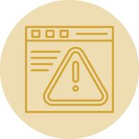 advertencia navegador línea amarillo circulo icono vector