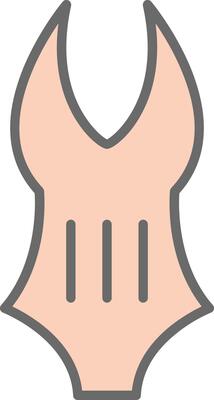 Swimming Suit Line Filled Light Icon