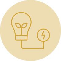 Eco Light Line Yellow Circle Icon vector