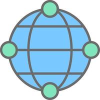 Internet Line Filled Light Icon vector