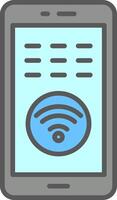 Wifi Line Filled Light Icon vector
