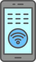 Wifi Line Filled Light Icon vector