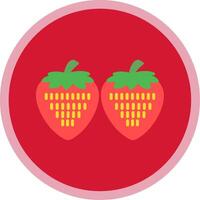 Straberry Flat Multi Circle Icon vector