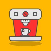 Coffee Machine Filled Shadow Icon vector