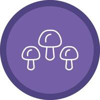 Mushrooms Line Multi Circle Icon vector