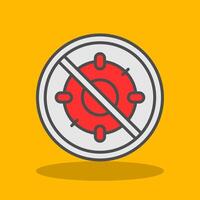 Prohibited Sign Filled Shadow Icon vector