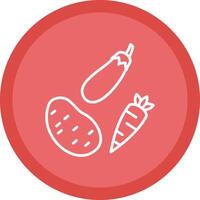 Vegetables Line Multi Circle Icon vector