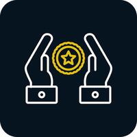 Premium Quality Line Red Circle Icon vector