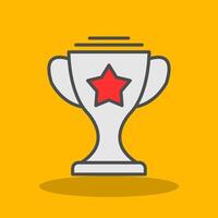 Trophy Filled Shadow Icon vector