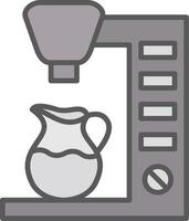 Coffee Maker Line Filled Light Icon vector
