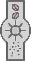 Grinder Line Filled Light Icon vector