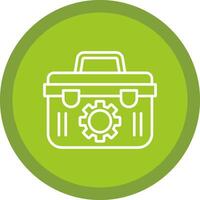 Toolbox Line Multi Circle Icon vector