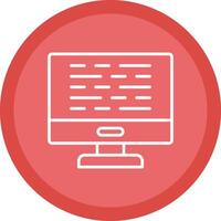 Computer Line Multi Circle Icon vector